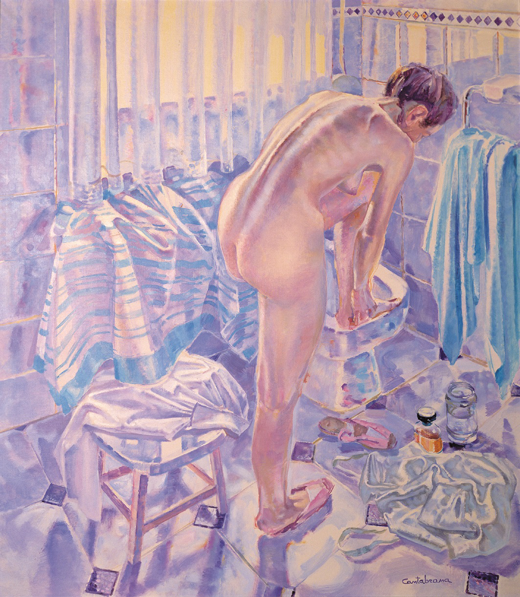 Desnudo-en-el-bano-y-telas-oleo-sobre-lienzo-140x120-cm